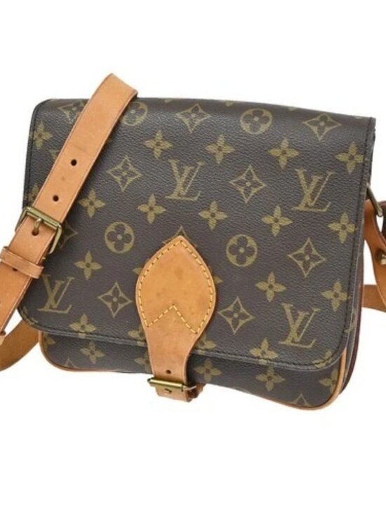 Louis Vuitton Handbags - LOUIS VUITTON Cartouchiere MM Shoulder Bag Monogram Leather Brown M51253 85ZA183